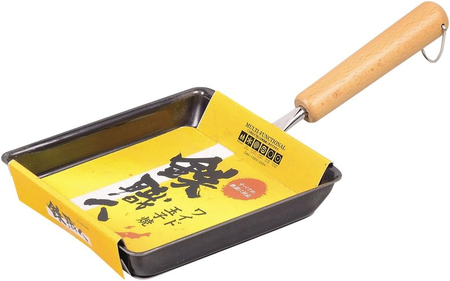 Pearl Metal HB-909 Wide Egg Frying Pan, 6.9 x 7.5 inches (17.5 x 19 cm), Induction Compatible, Iron Craftsmen, Made in Japan