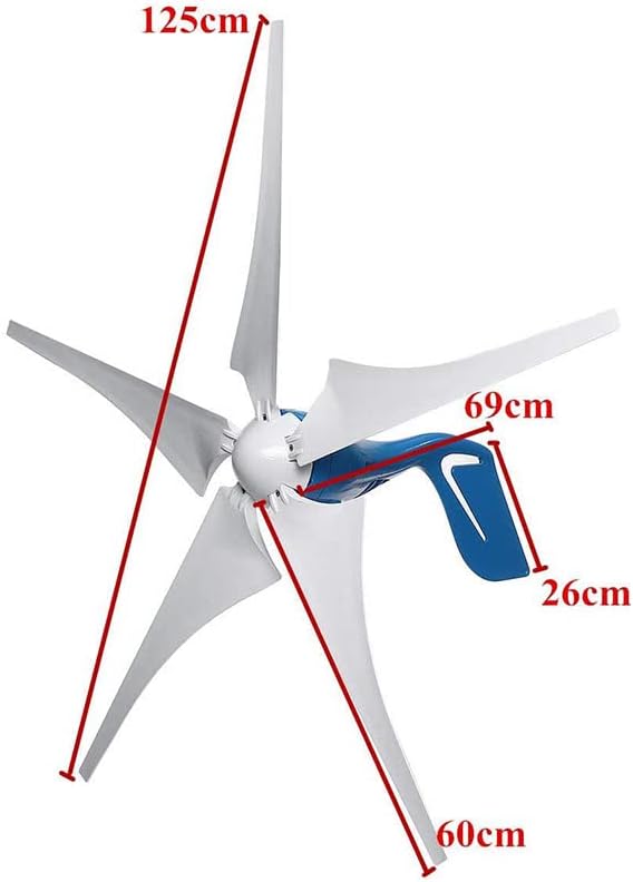 風力タービン、風力発電機 風力発電機 風力発電機 コントローラー付き 風力タービンブレード、24V (12V)