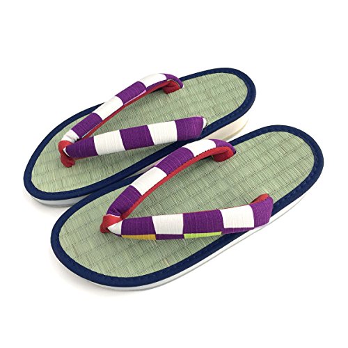 [Takeharu] Women's Sandals, Rush, Made in Japan, Zori Sandals, Round Tatami Sandals, Folding Sandals, Cute Large Size, Flowers, White, Black, Pink, Polka Dots, Non-Slip, Perfect for Your Feet,