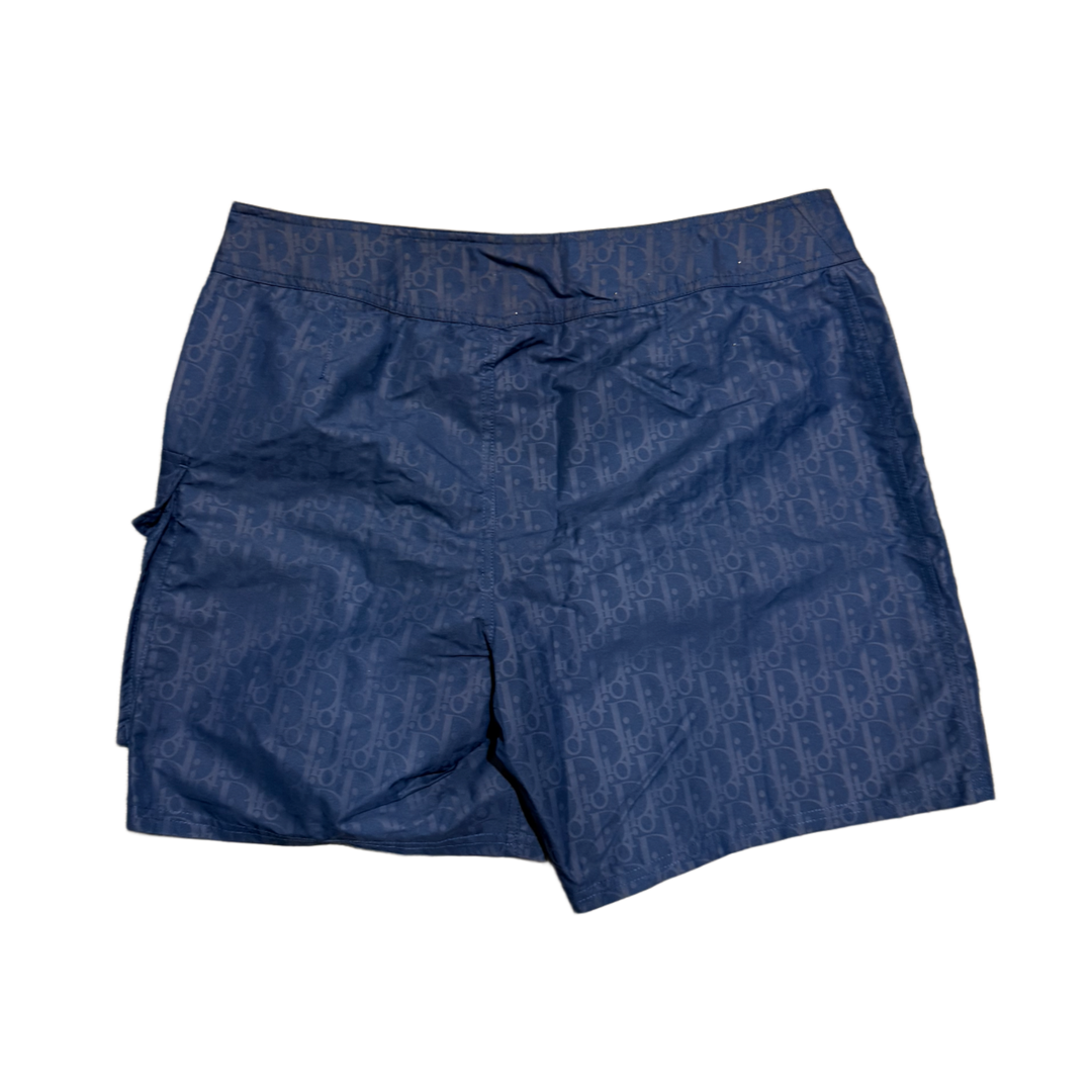 DIOR 'NAVY' OBLIQUE SWIM SHORTS