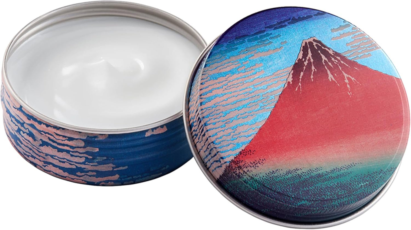 Daily Aroma Hokusai Incamusu Multi Cream, Red Fuji 1.8 oz (50 g), Scented by Yuzu Essential Oil | デイリーアロマジャパン 葛飾北斎 富嶽三十六景 凱風快晴 神奈川沖浪裏 ユズセラミド ユズ果実エキス マルチバーム 全身 保湿 さらさら 和雑貨 日本製 精油 柚子 お土産 ギフト プレゼント 保湿クリーム 富士山 グッズ