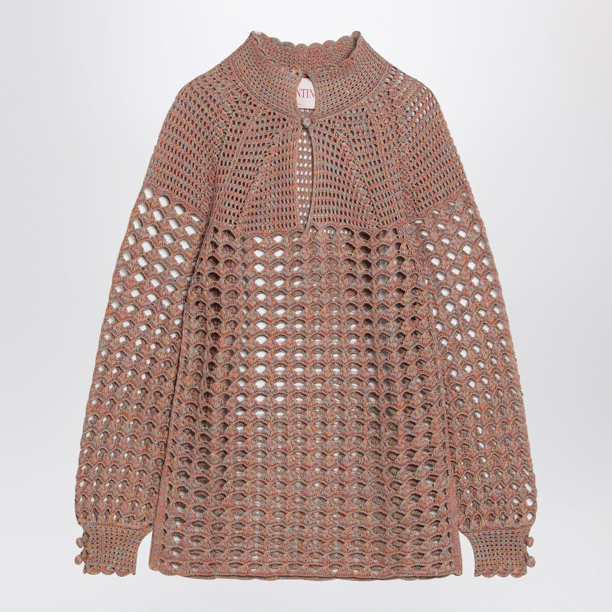 Valentino リネンブレンドのバレンティーノオープンワークセーター - Image 2