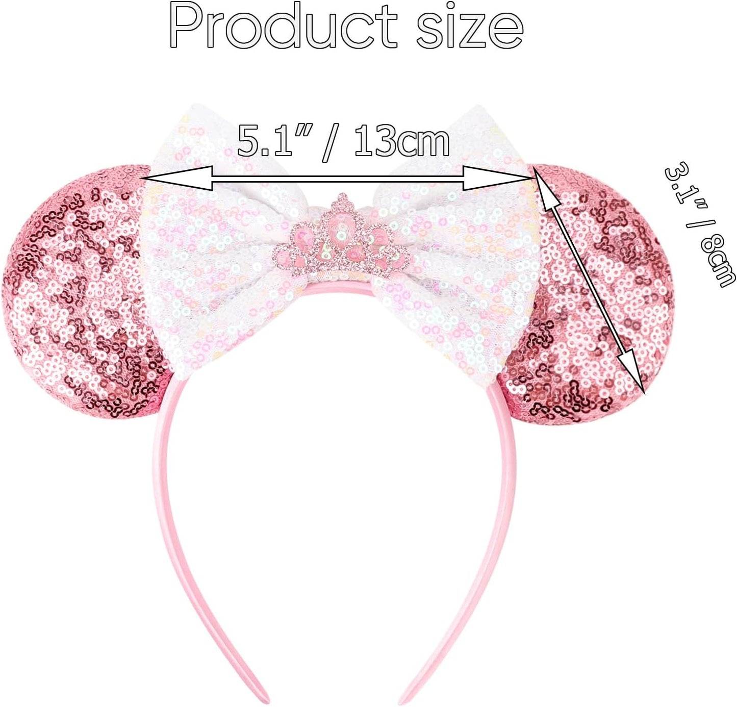 DRESHOW Mouse Ears Bow Sequins Party Decoration Cosplay Costume for Girls and Women