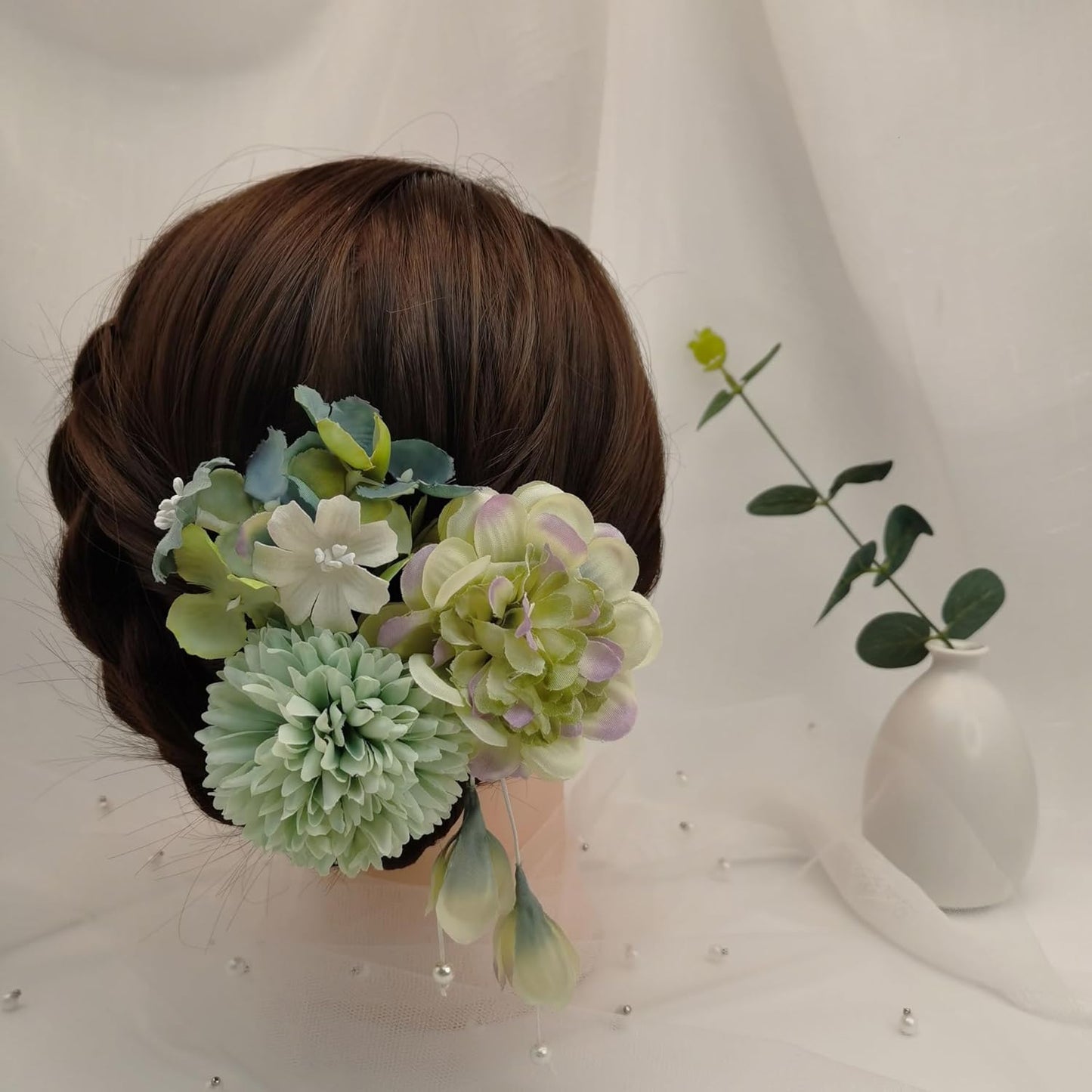 Rzilmer Hair Ornament, Japanese Style, Coming-of-Age Ceremony, Flowers, High Class Artificial Flowers, Maiko Style Hair Ornament, Graduation Ceremonies, Weddings, Yukata, Weddings, Shichi-Go-San