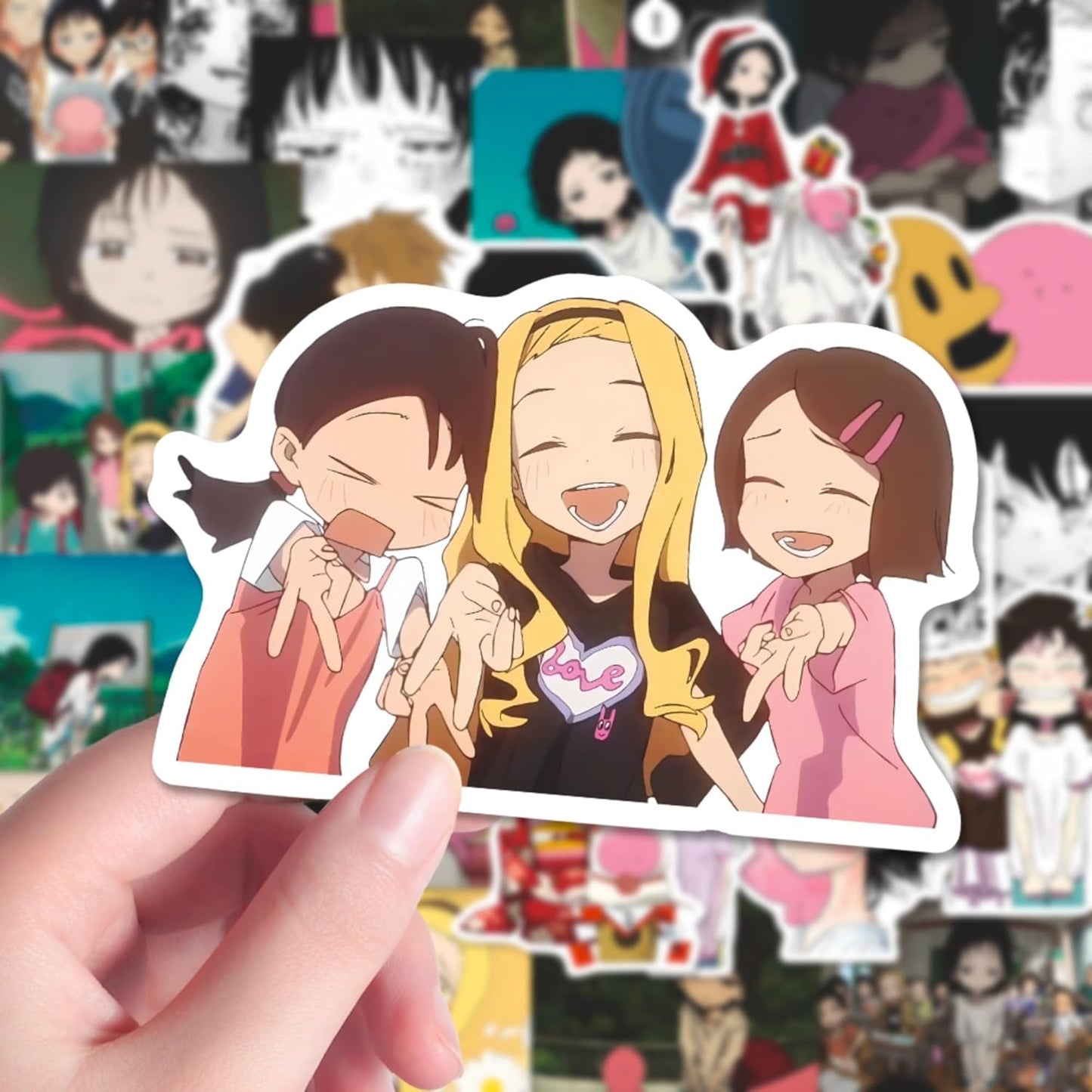 Tacopy Shizuka Kuze Marina Micazaka Anime Moe Goods Stickers, 98 Pieces, PVC, Waterproof, Cute, Stylish, Waterproof, Popular, Anime Manga Stickers, Diary, Stickers, DIY, Car, Motorcycle, Helmet