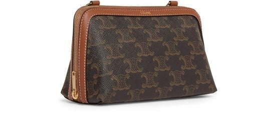 CELINE Clutch with chain in Triomphe canvas and lambskin - Image 2