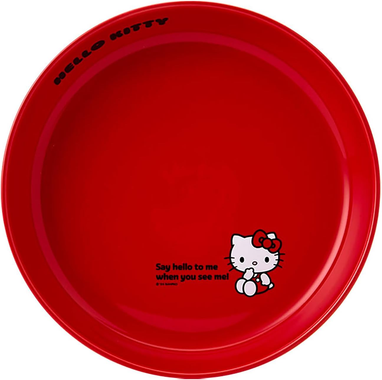 Sanrio 185914 Hello Kitty Plate, 8.3 inches (21 cm), Microwave, Dishwasher, Dishwasher Safe, Dish-Dryer, Ceramic, Curry Plate, Pasta Plate
