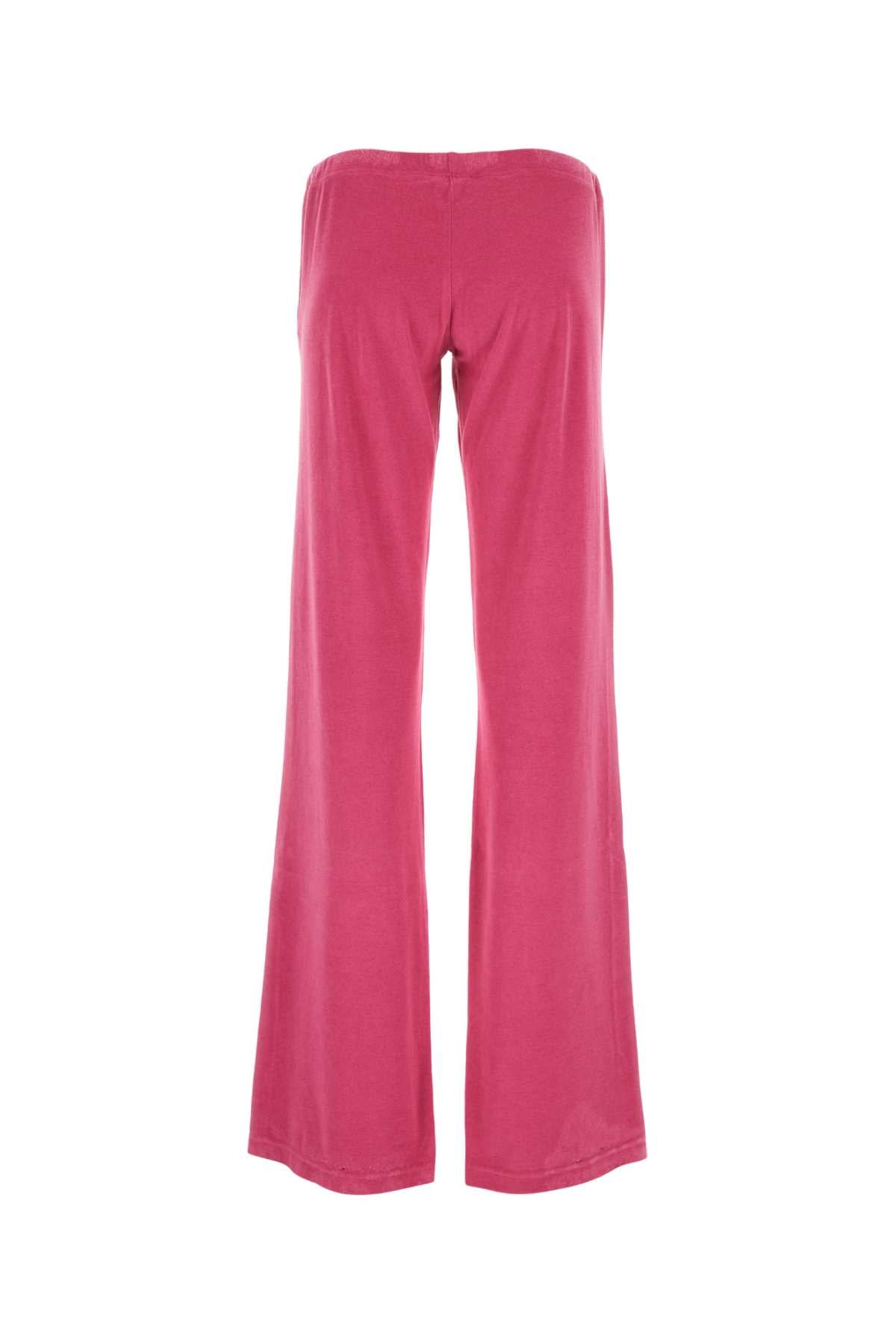 Balenciaga Fuchsia Velvet Joggers - Image 2