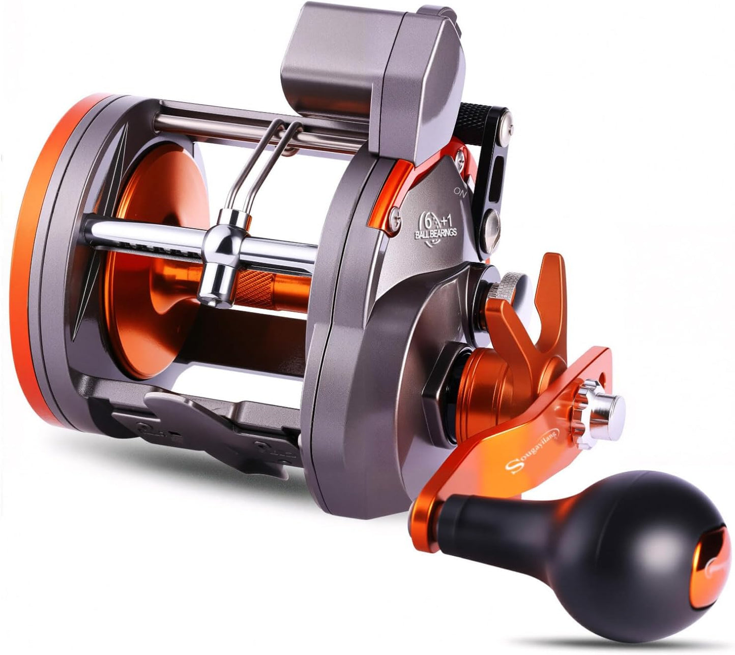 Sougayilang Line Counter Trolling Reel Traditional Level Wind Fishing Reel Thunder LS II 3000L Left Handed