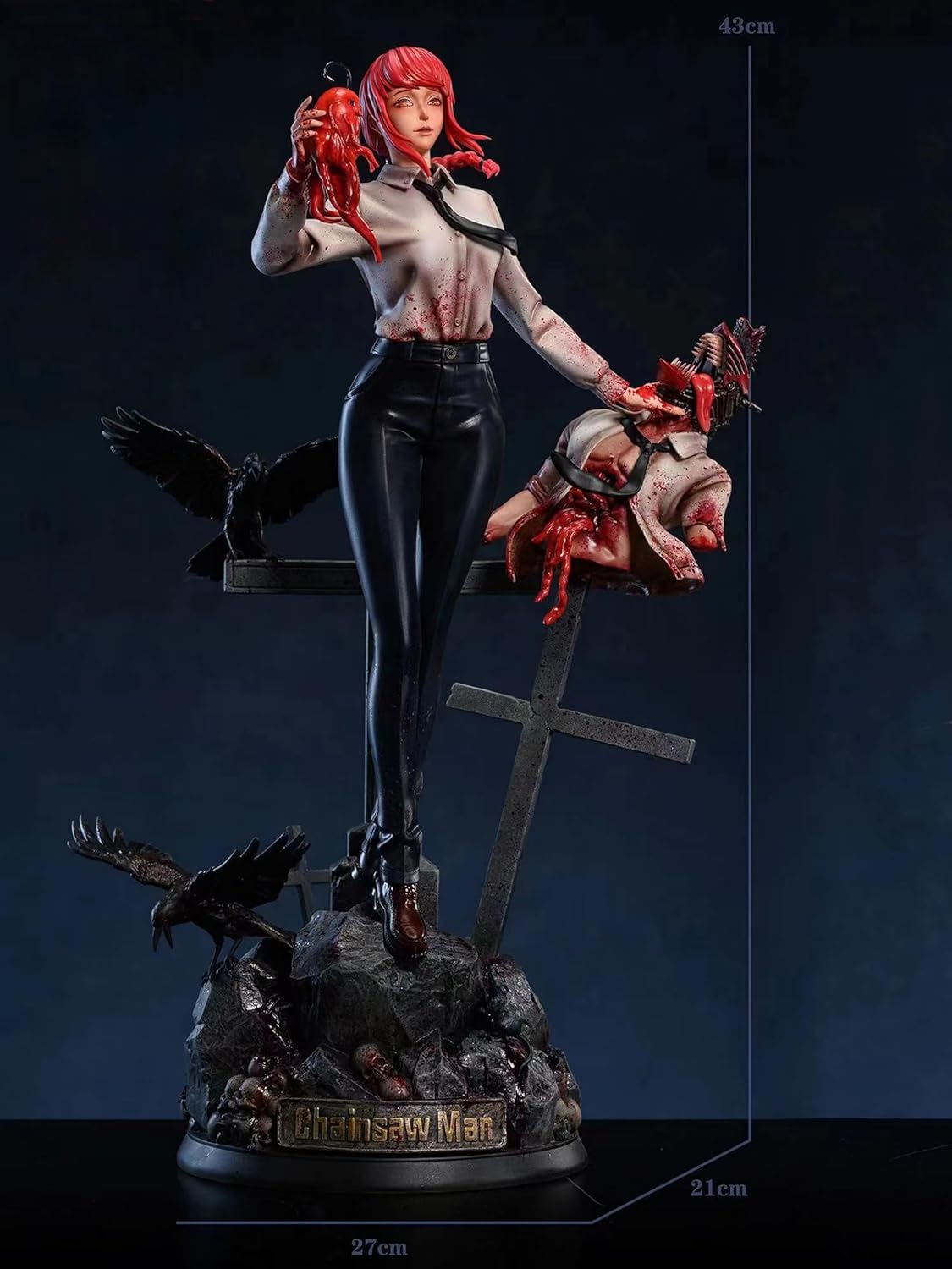 AAGWW Hand Collection Model Figurine Collection PVC Pre-Colored Complete Figure 11.8 inches (30 cm) Makima Chainsaw Man