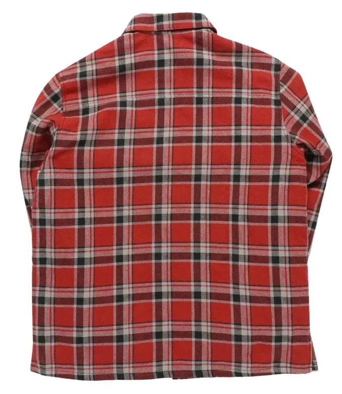 CHROME HEARTS PADDED FLORAL FLANNEL RED/WHITE