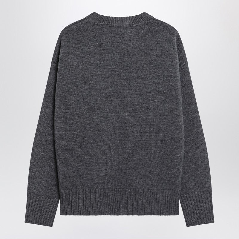 Ami Paris Gray Ami De Coeurウールのセーター - Image 2
