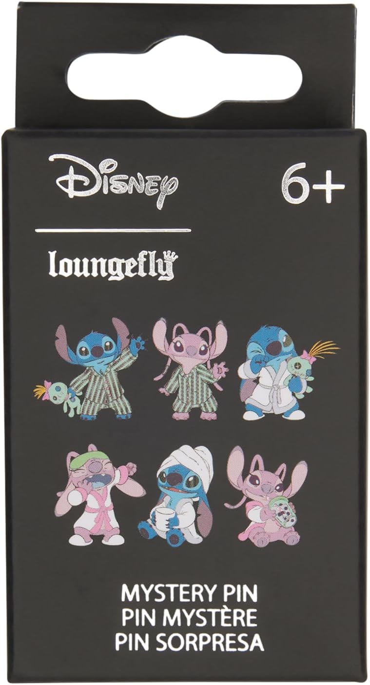 Loungefly - Disney - Stitch - Stich & Angel in Pyjamas Enamel Pin - 1 of 6 to Collect - Styles Vary - Lilo and Stitch - Enamel Pin Mystery Box