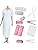 [TOuWA] Kimono Dressing Set, Yukata, Kimono Accessories, 14-piece Set, Washable, All Year Round (Kimono Underwear, Front Plate, Back Plate, Dressing Belt, Waist Strap, Magic Belt, Collar Core, Date