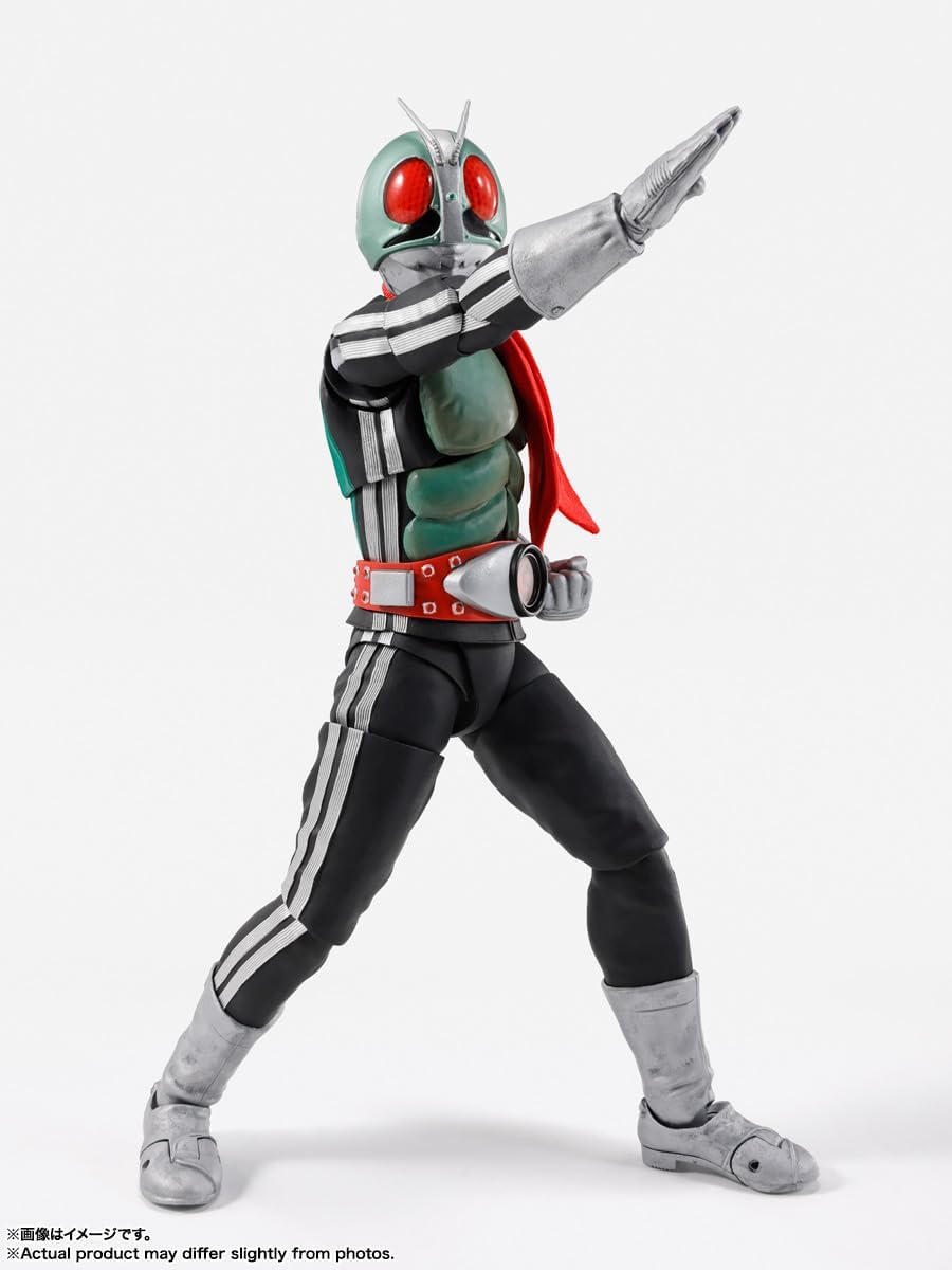 TAMASHII NATIONS S.H. Figuarts (True Bone Carving Process) Kamen Rider New No. 1 Glorious Showa Rider Edition (First Press Limited Base Included) Approx. 5.7 inches (145 mm), PVC & ABS & Fabric
