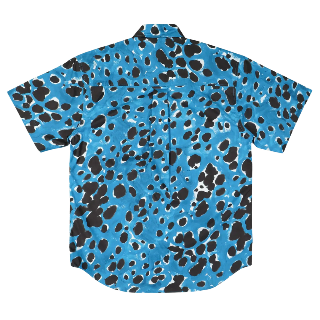 MARNI 'PAINT DOTS' BLUE BUTTON SHIRT