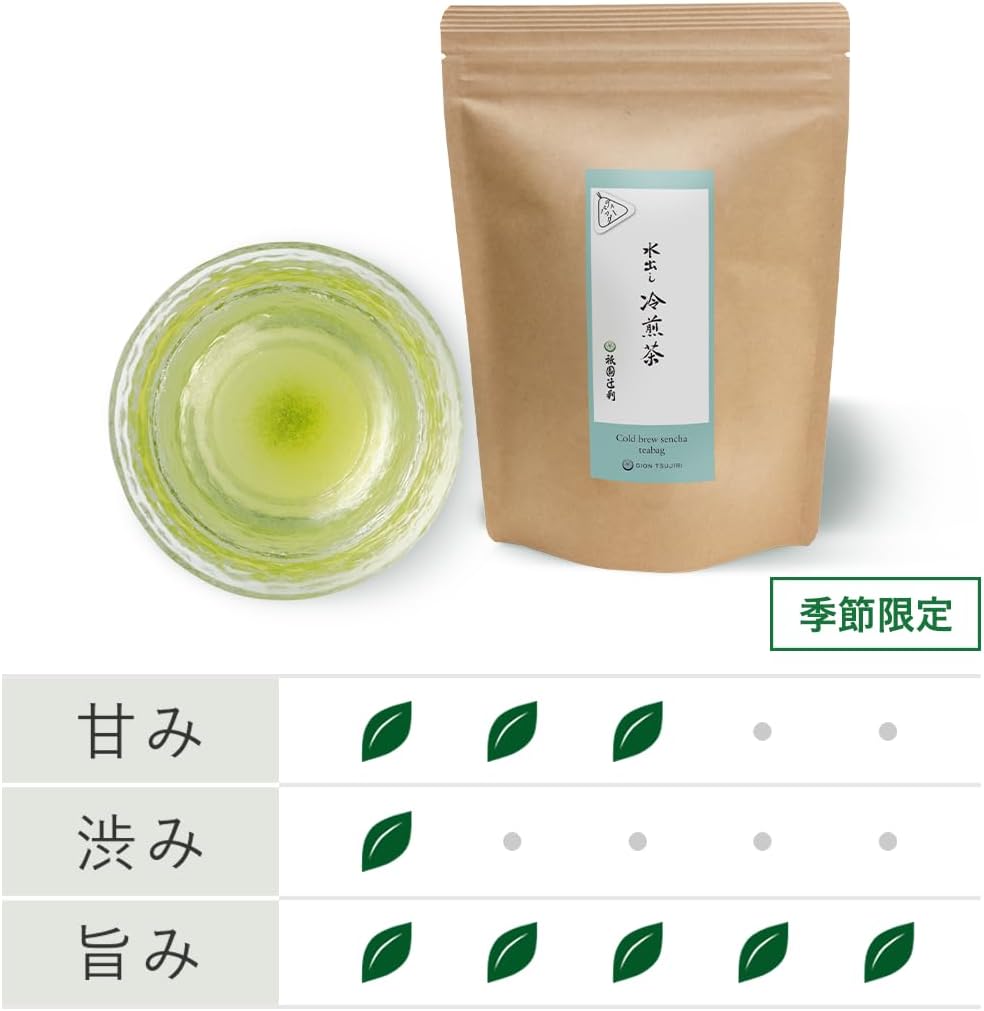 Jaen Tsujiri Cold Green Tea Bag, 0.2 oz (5 g) x 30 Bags, Kyoto Tea Pack, Cold Brew, Green Tea, Gift, Souvenir