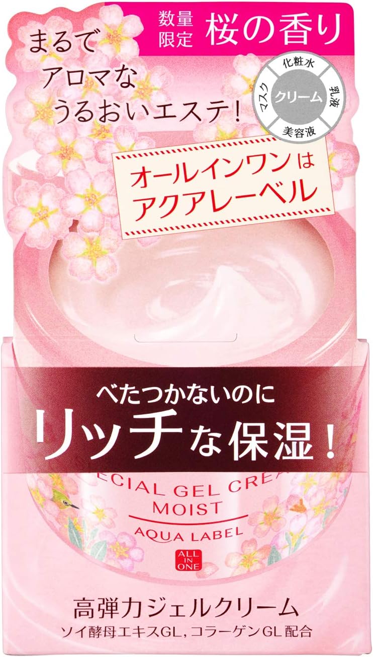 AQUALABEL Special Gel Cream A (Moist) S, Cherry Blossom Scent, 3.2 oz (90 g) (x1)