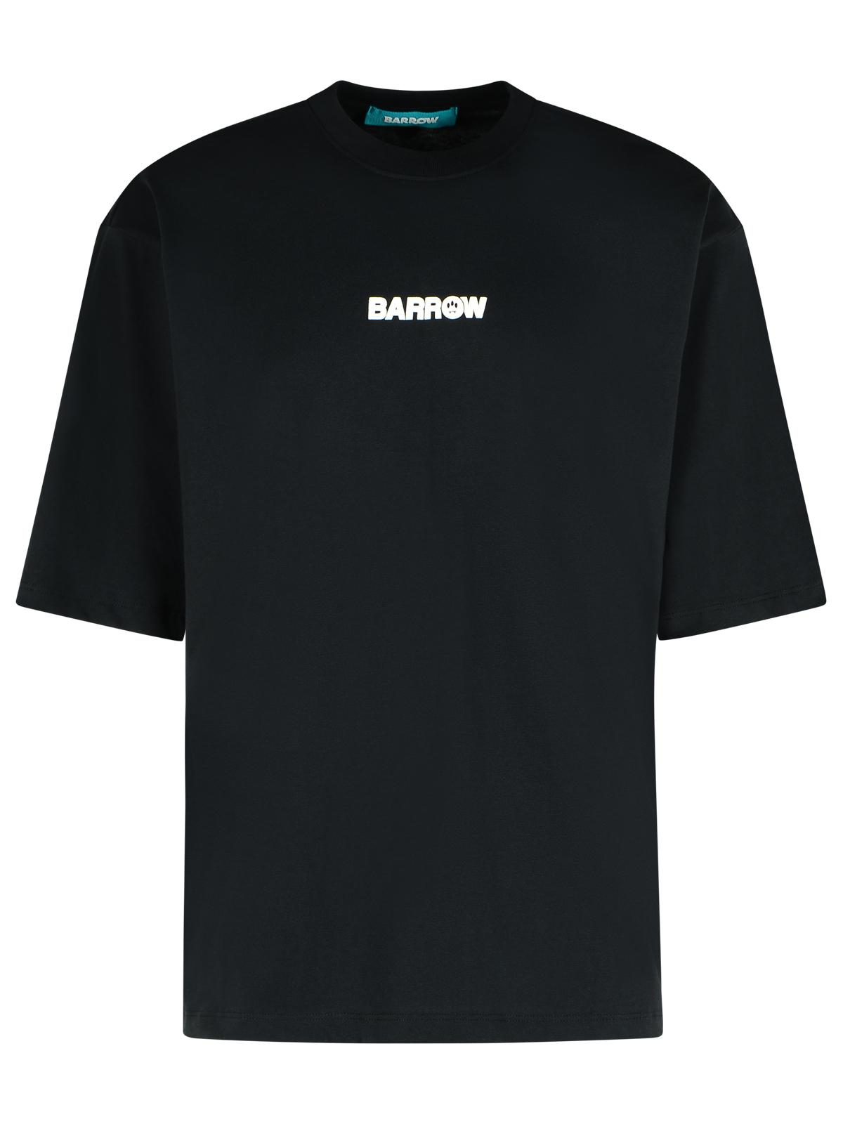Barrow バローブラックコットンTシャツ - Image 2