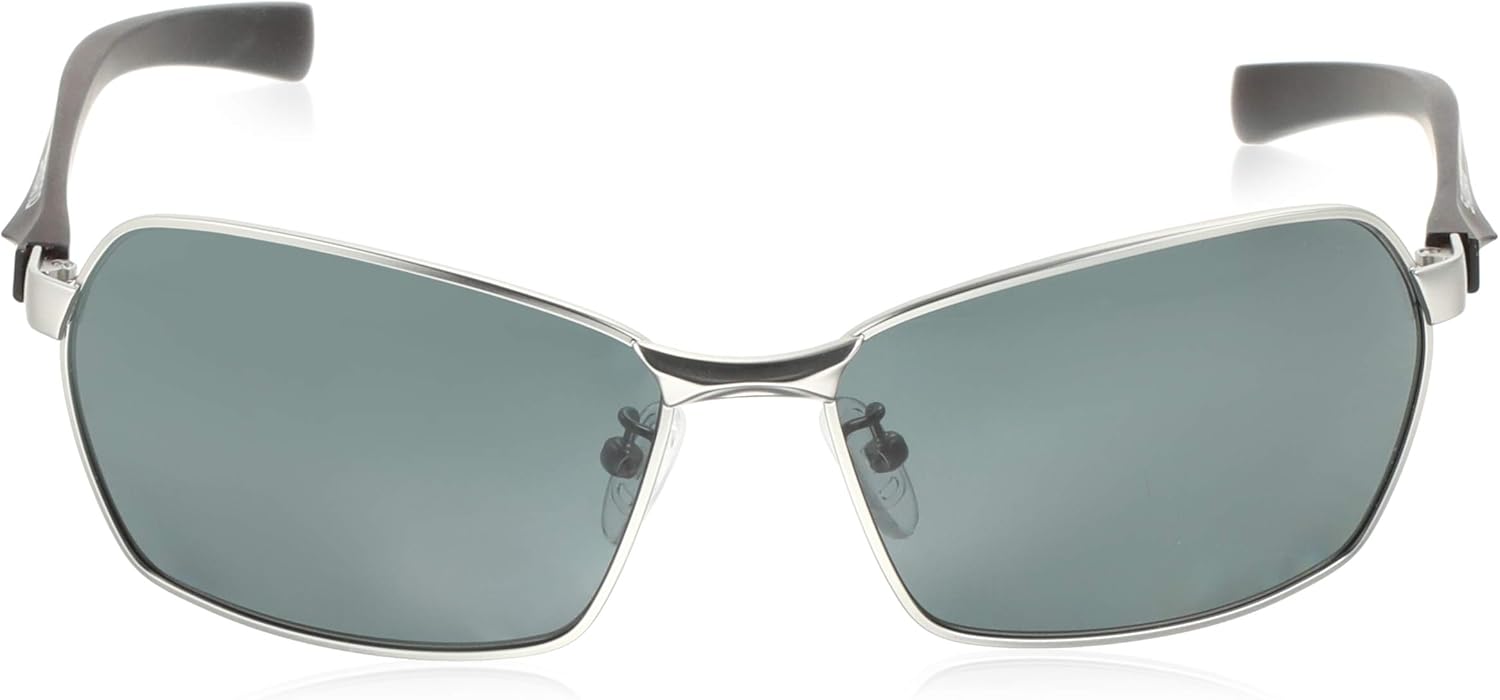 Shimano HG-065P Polarized Fishing Sunglasses Water Repellent Metal Fishing Glasses PC Gloss Silver & Transparent Brown Smoke