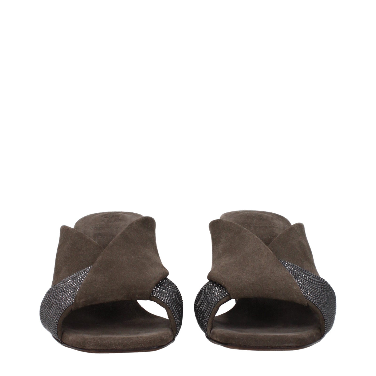 Brunello Cucinelli Zeppe Woman Suede Grey - Image 2