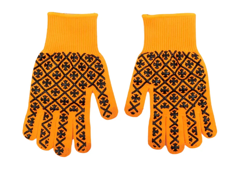 CHROME HEARTS 'WORK' GLOVES ORANGE