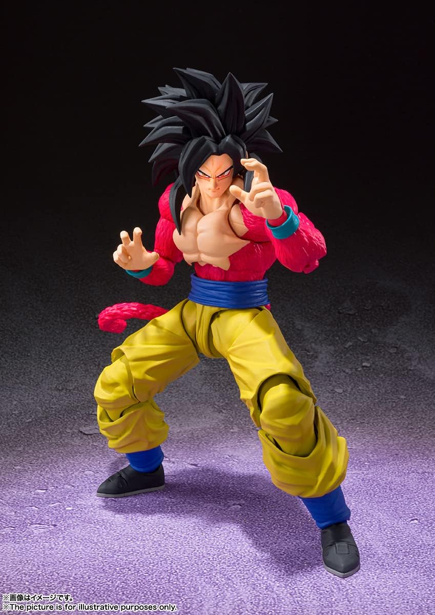 S.H. Figuarts Dragon Ball Z Super Saiyan 4 Son Goku, Approx. 5.9 inches (150 mm), PVC & ABS, Pre-painted Action Figure