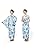 Amemari Yukata, 2-Piece Set, One-Piece Yukata Set, Wrinkled Waistband, Women's, 2-Way Coordinated, Easy to Wear, Trend Yukata, 100% Cotton, 8 Patterns, One Size Fits Most, Dull Color, Cute