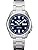 Seiko Automatic Watch for Men - Five Sports - Day/Date Calendar, LumiBrite Hands and Markers, Rotating Bezel, Water Resistant to 100 Meters, Blue - SRPE53