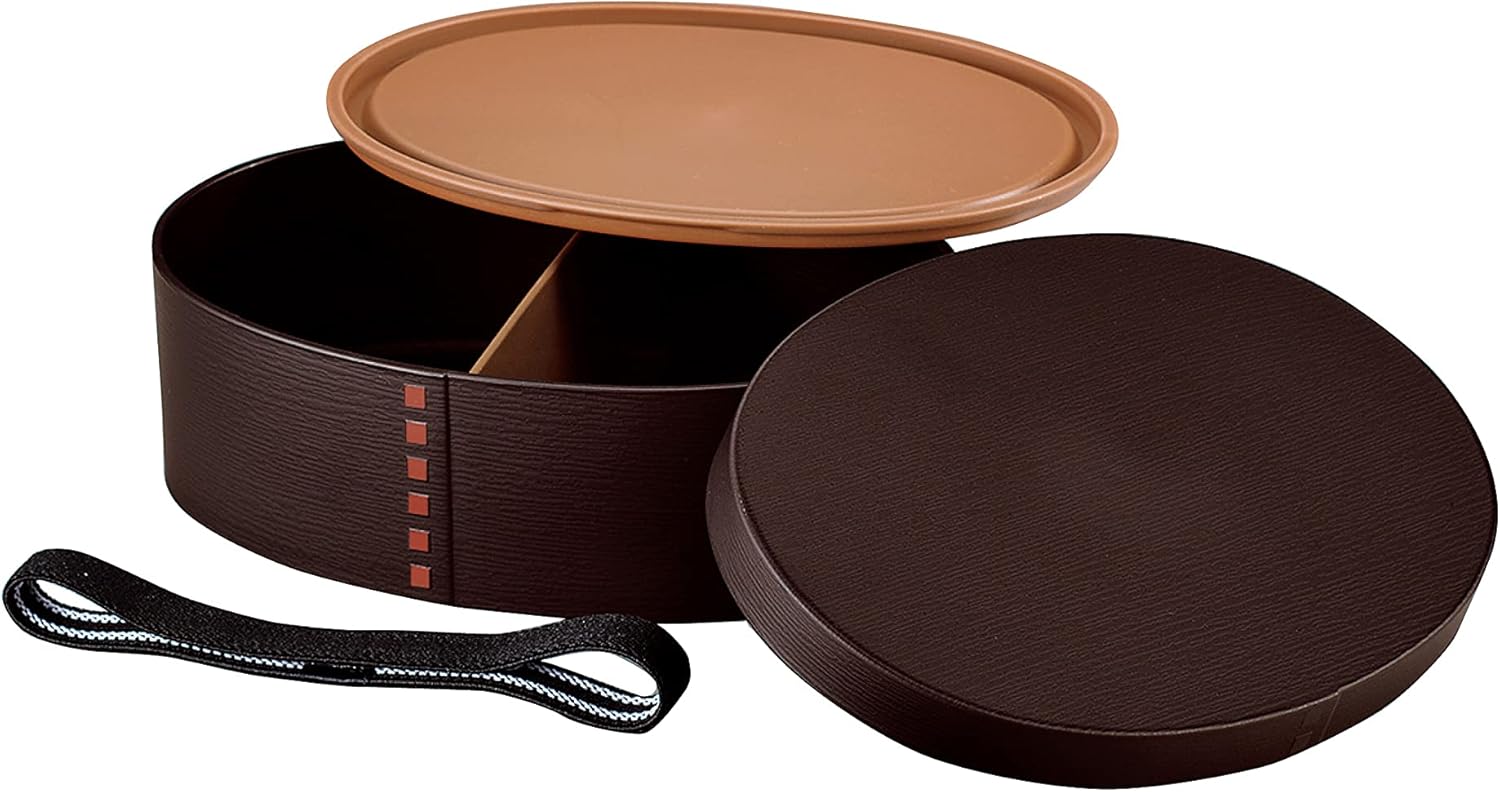 Tatsumiya Magewappa-Style Bento (Bentwood-Style Lunchbox), Antibacterial Coating, Single Tier, Made in Japan, Large, Light Brown