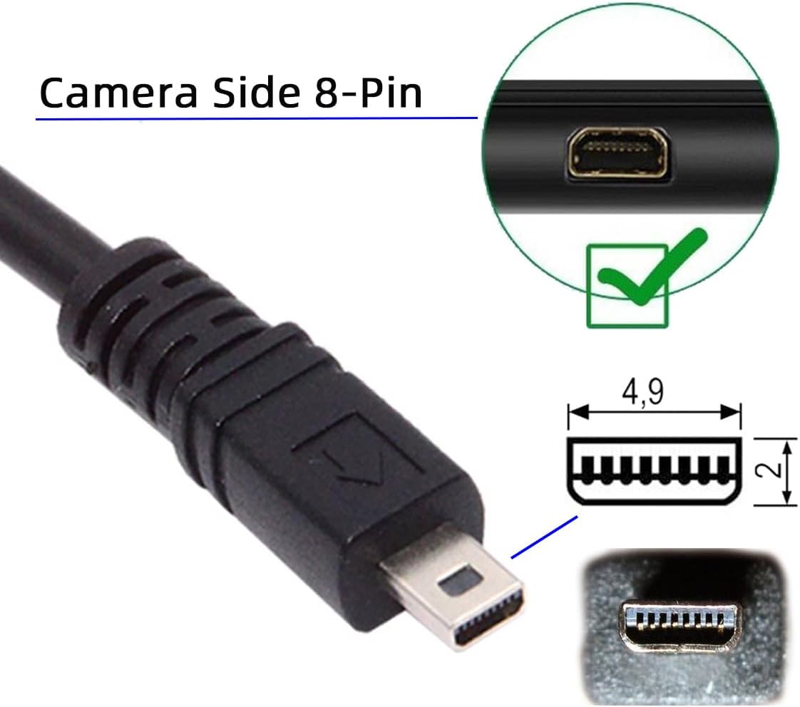 Cablecc UC-E6 USB Cable for Nikon DSLR Camera COOLPIX S3000 S3100 S3200 S8000 S100 S203 S230 P7000 AW100