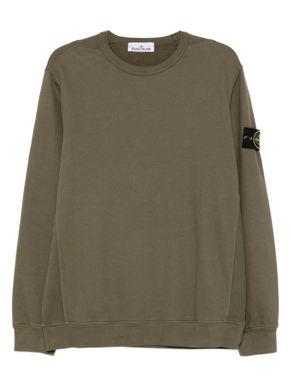 Stone Stone Island Logo Cotton Crewneck Sweatshirt - Image 2