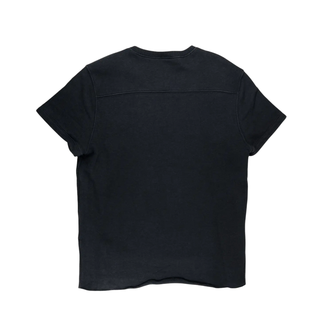CHROME HEARTS TRIPLE CROSS LEATHER PATCH CUTOFF CREWNECK