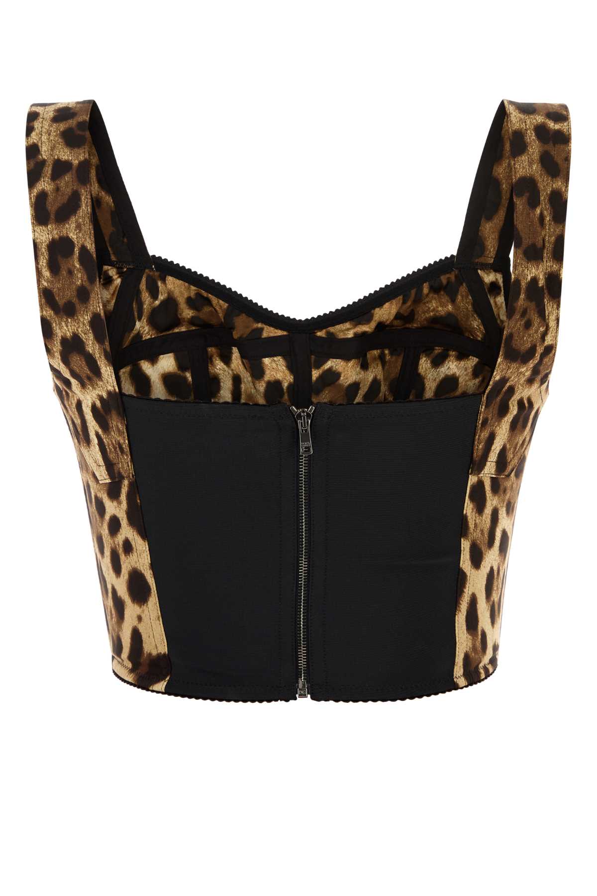 Dolce  Gabbana ドルチェ＆ガッバーナプリントストレッチシルクブレンドボディス - Image 2