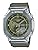 Casio GM-S2100-3AJF Women's Metal Covered Watch, Green, khaki / silver, 1 piece