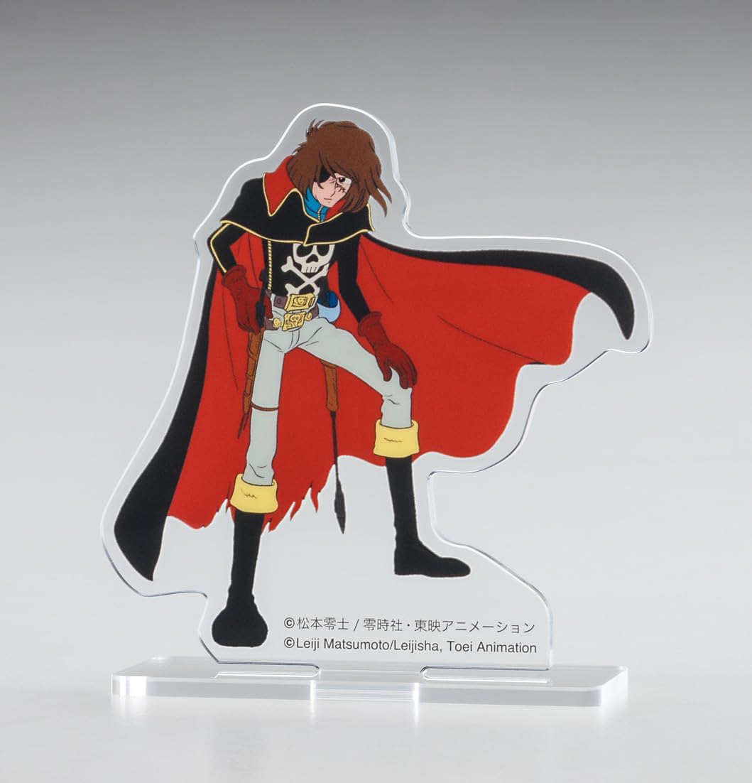 Hasegawa 64807 Creator Works Series Space Pirate Captain Harlock Space Wolf SW-190 Harlock Custom w/Acrylic Stand, 1/72 Scale Plastic Model