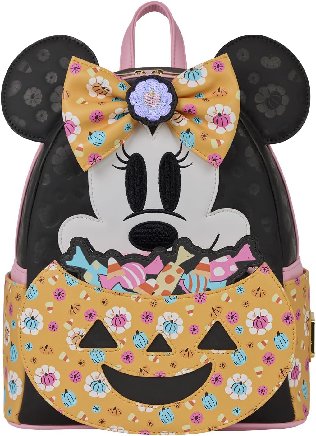 Loungefly Mini mochila de calabaza de Minnie Mouse de Disney