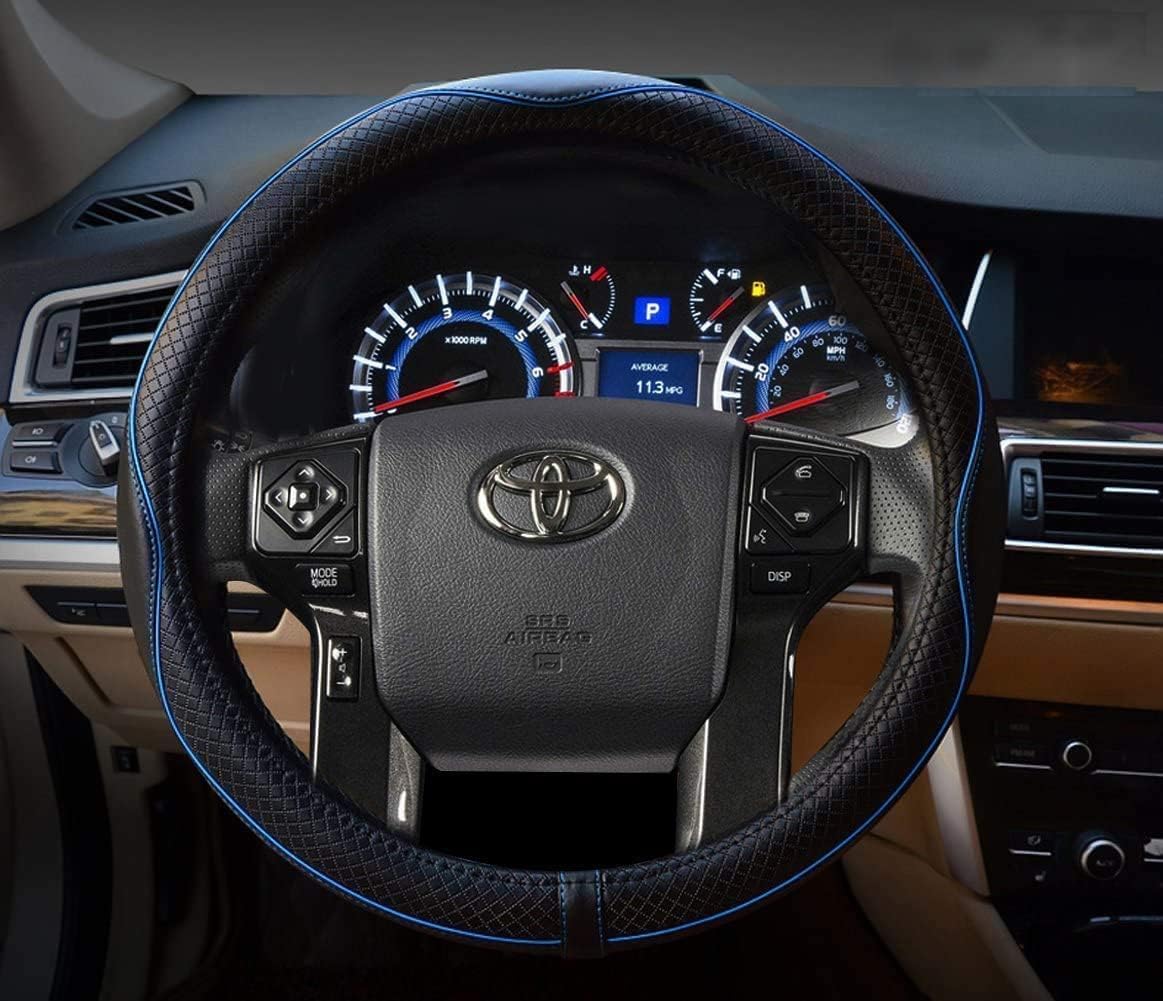 Steering Wheel Cover, Size S, for Kei Cars, Made of Genuine Leather, Stylish Steering Cover for Regular Cars, 3D Grip Anti-Slip, Great Touch Feel, Breathable, Antibacterial and Odor-Resistant