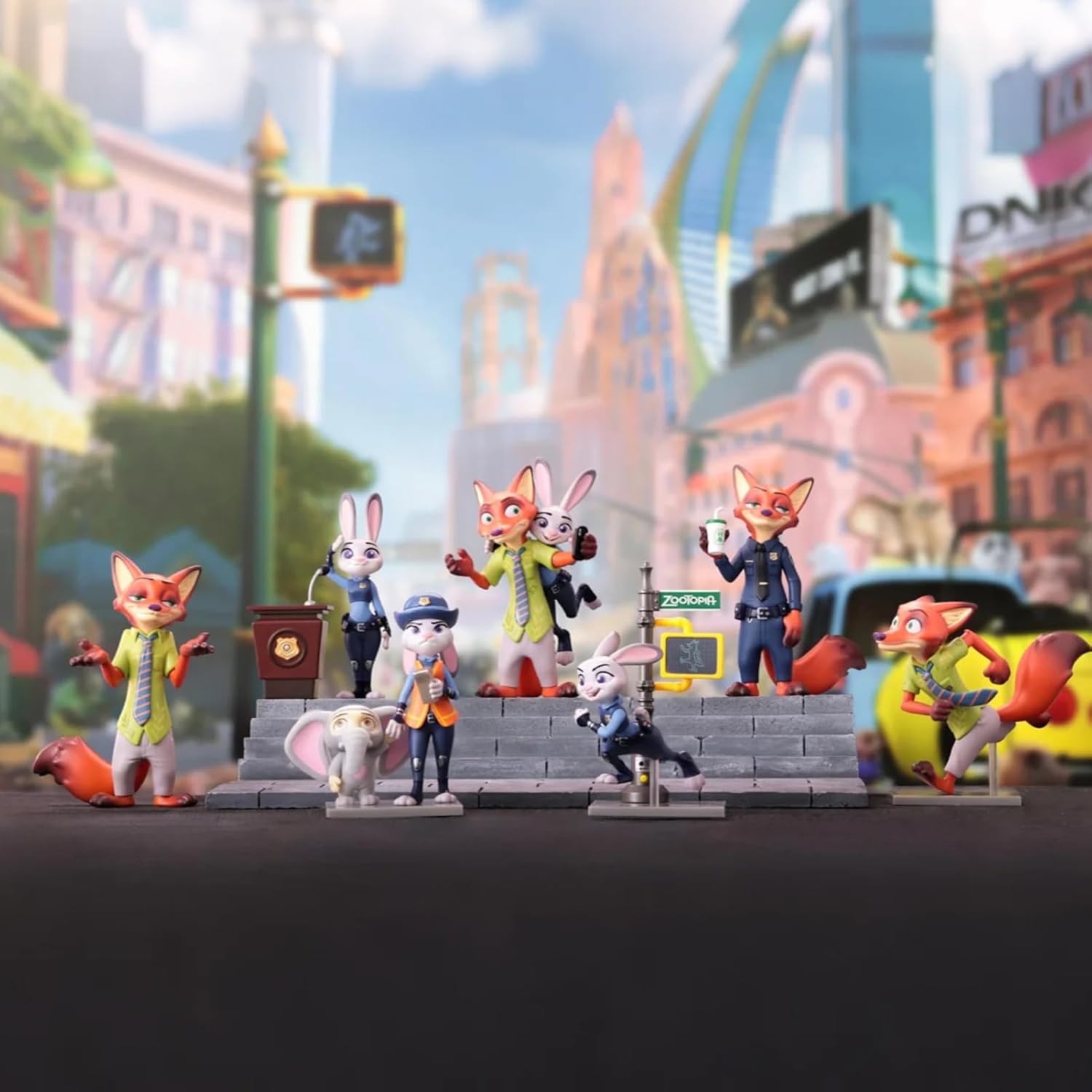 TOP TOY Disney Zootopia Judy & Nick Story Series [1 Piece] Plush Toy Blind Box Figure Soft Vinyl PVC Premium Toy Birthday Present for Disney Character Collectors