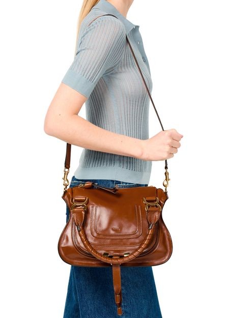 CHLOE Marcie small double worn glossy leather bag - Image 2