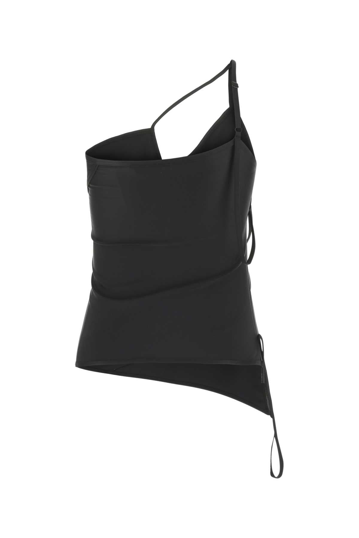 Balenciaga バレンシアガブラックストレッチナイロントップ - Image 2