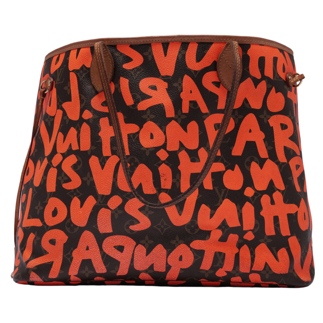 LOUIS VUITTON 'MONOGRAM ORANGE GRAFFITI' NEVERFULL GM BAG