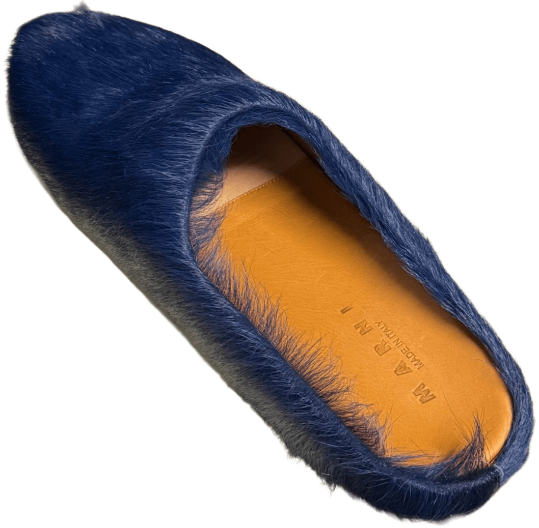 MARNI 'NAVY' SABOT SLIPPERS