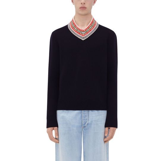 BOTTEGA VENETA ウールジャカード セーター - Image 2