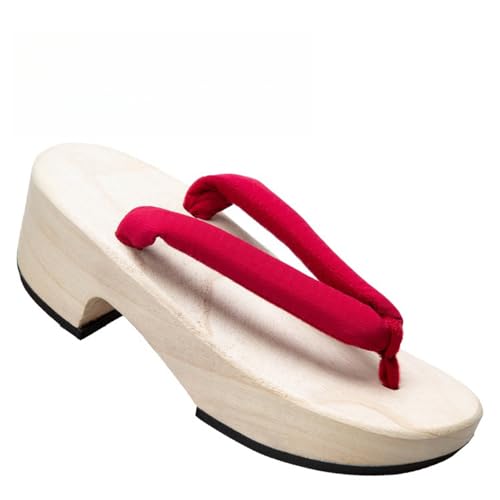 Japanese Clogs, Slippers, Women's Clogs, White Wood, Thick Soles, Summer, Ladies, Yukata Geta, Japanese Clothes, Accessories, Multicolor, Easy to Wear, Rubber Included, Summer