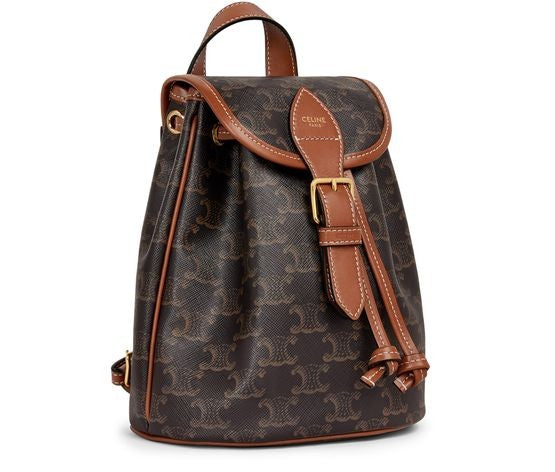 CELINE Folco Triomphe canvas and calfskin mini backpack - Image 2