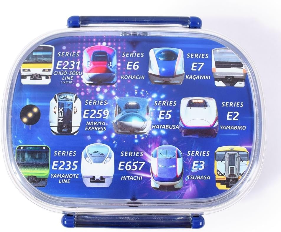 COLORFUL CANDY STYLE Children's Bento Box, Lunch Box, Train Face Collection, Licensed by JR East Japan, Boys, Made in Japan N5803300