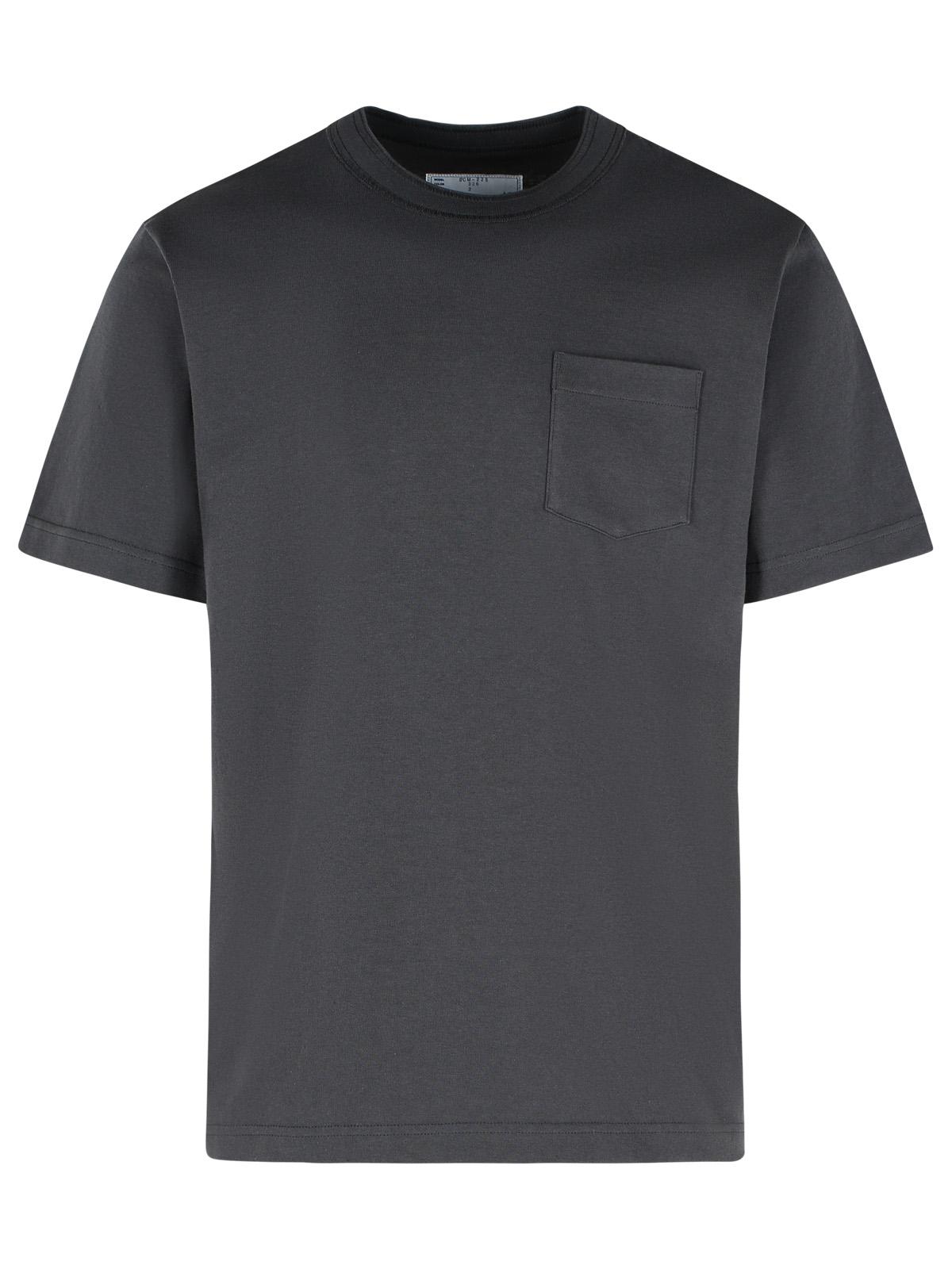 Sacai Sacai Grey Cotton Tシャツ - Image 2