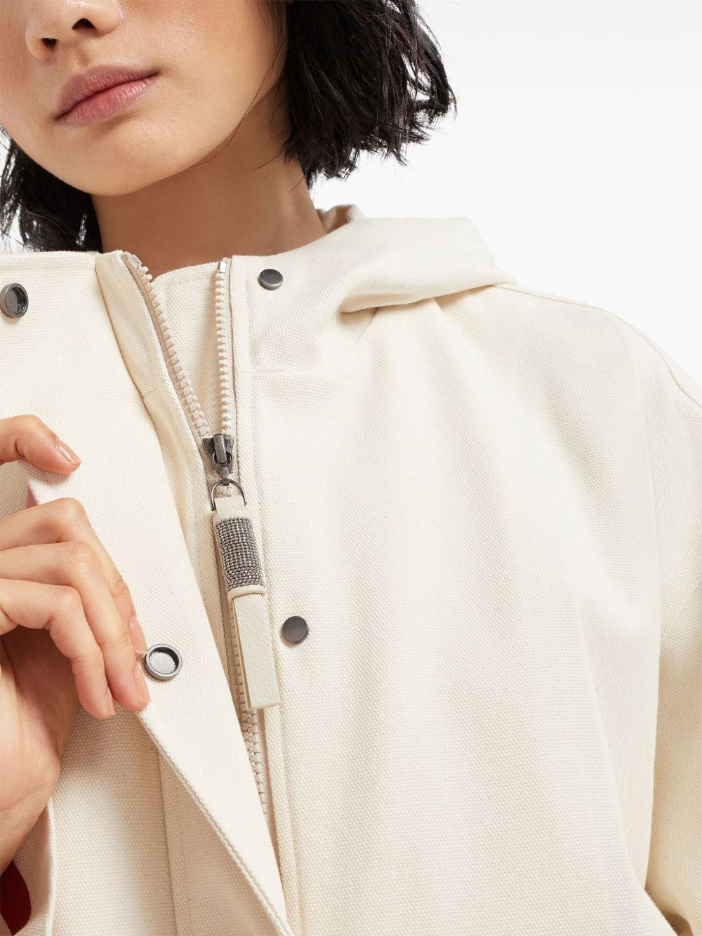 Brunello Cucinelli Hooded Canvas防水ジャケット - Image 2