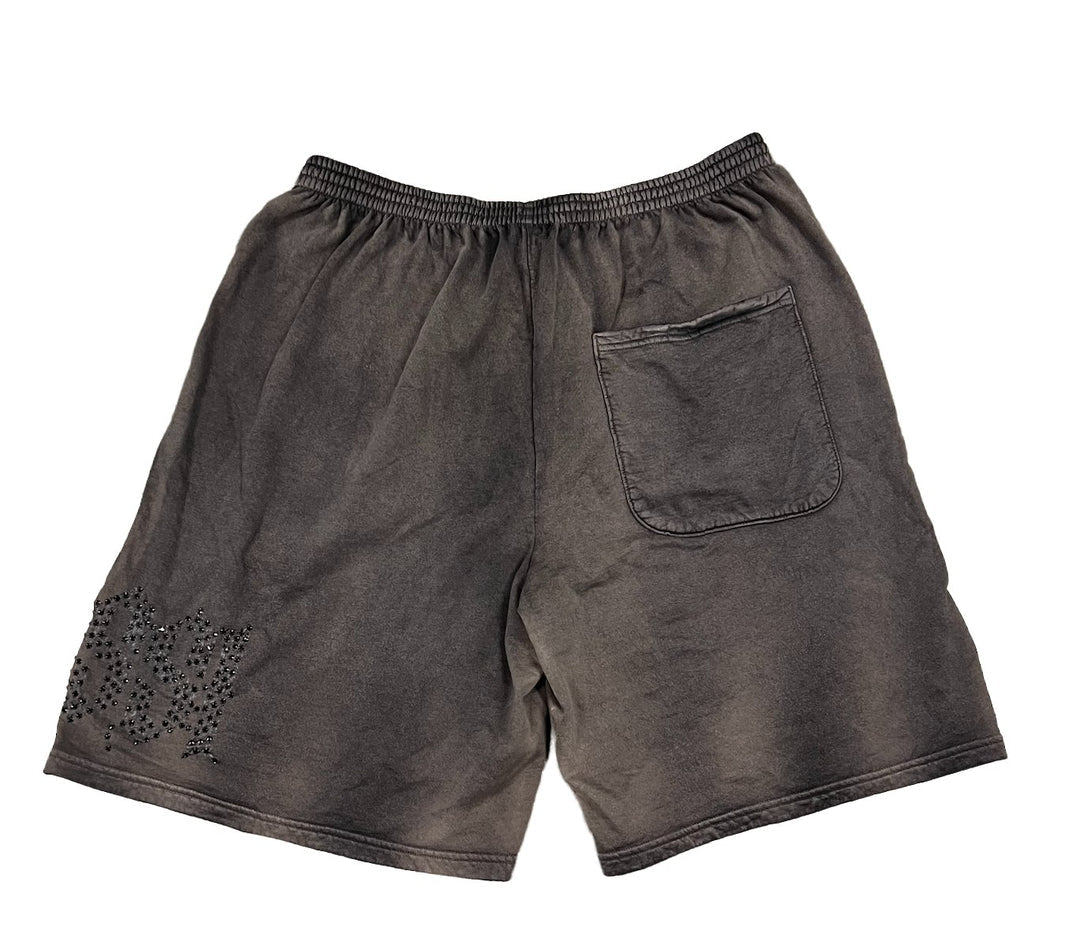 BOSSI 'BLACK LOGO' BROWN WASH SHORTS